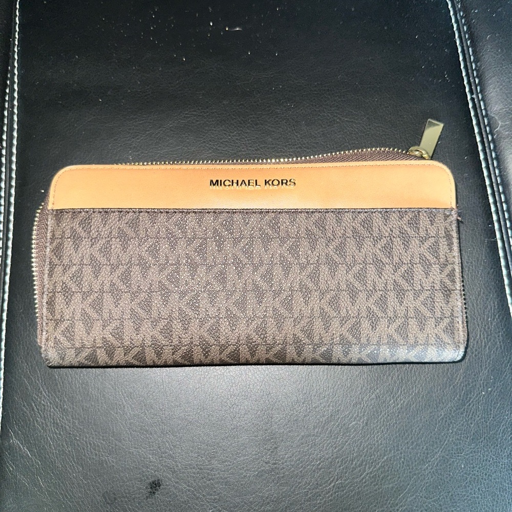 Michael Kors Signature Brown and Tan Wallet